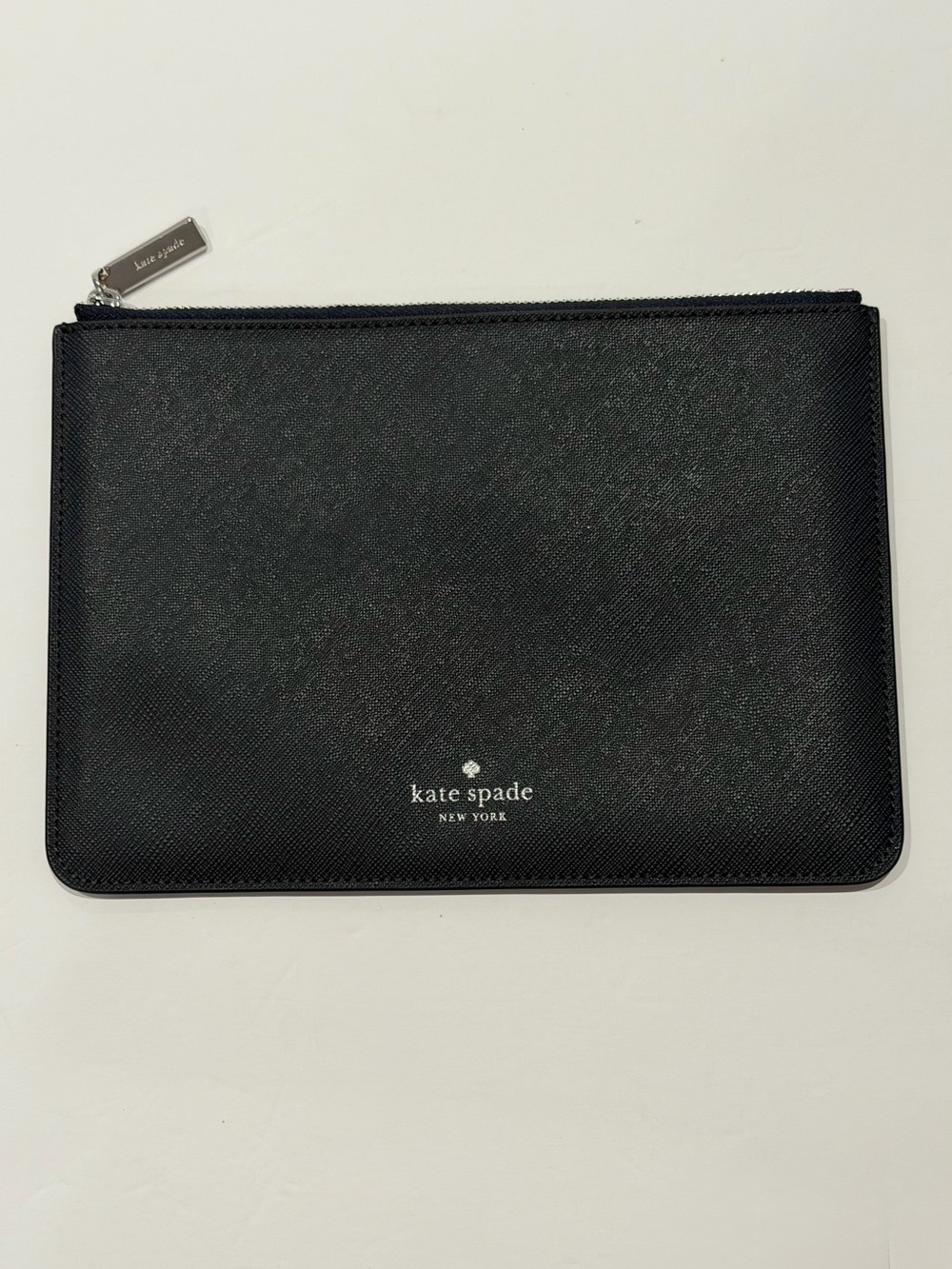 Kate Spade dark navy Saffiano Leather Zip Pouch clutch wallet